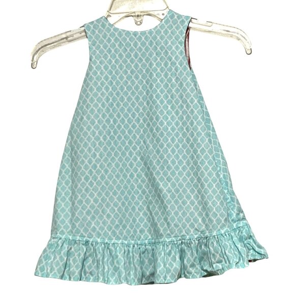 Vtg Mulberry St Toddler Girls Jumper Dress 3T Christmas Rudolph Spring Tulips - Picture 6 of 8